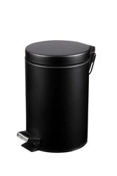 Badmülleimer 5 L aus Edelstahl, schwarz