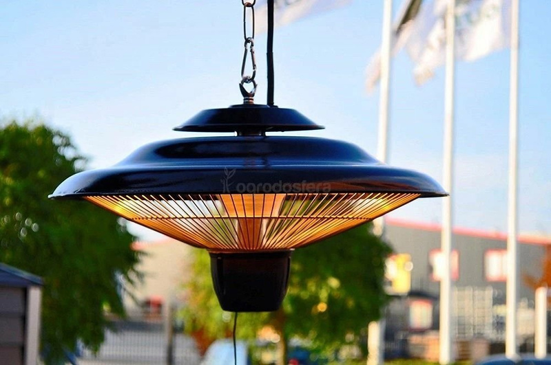  Deckenheizstrahler Heizpilz Sonnenschirm Heizung mit Kette 1500Watt Halogenstrahler Wärmestrahler
