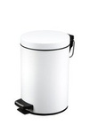 Badmülleimer 5 L aus Edelstahl, weiß