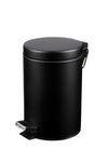 Badmülleimer 5 L aus Edelstahl, schwarz