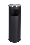 Standaschenbecher, Kombi-Ascher mit Mülltonne, schwarz, H 58 cm