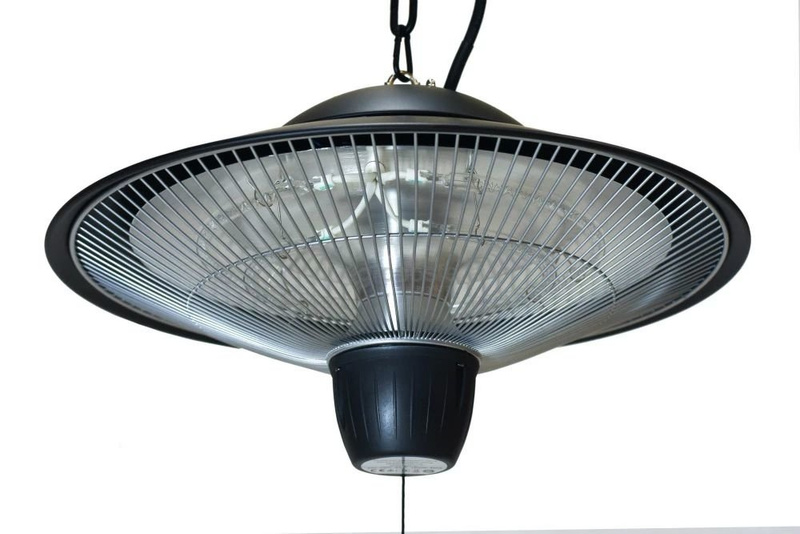  Deckenheizstrahler Heizpilz Sonnenschirm Heizung mit Kette 1500Watt Halogenstrahler Wärmestrahler